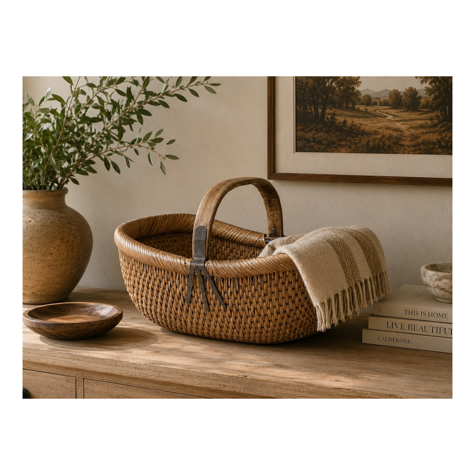 Wicker Decorative Basket