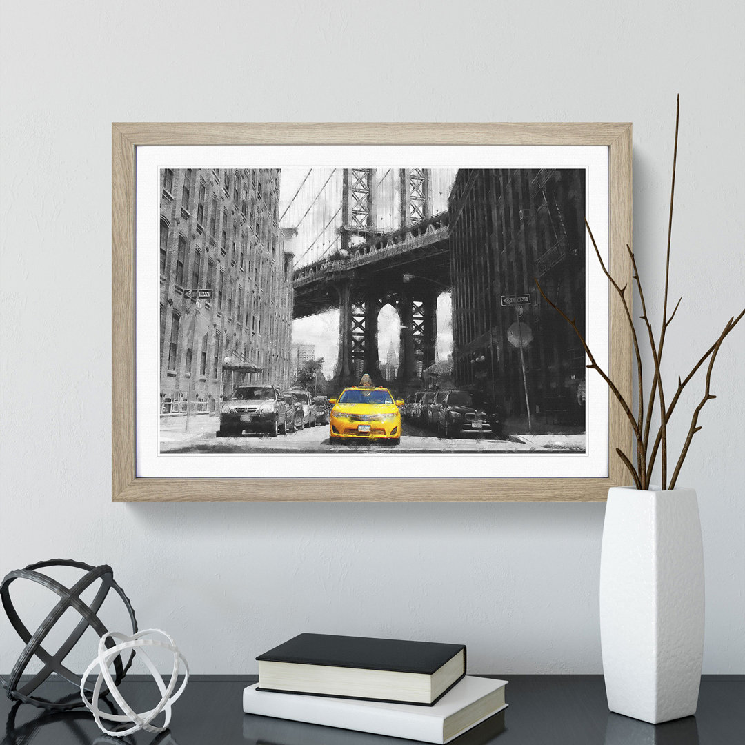 Yellow Taxi Cab Vol.1 - Framed Print