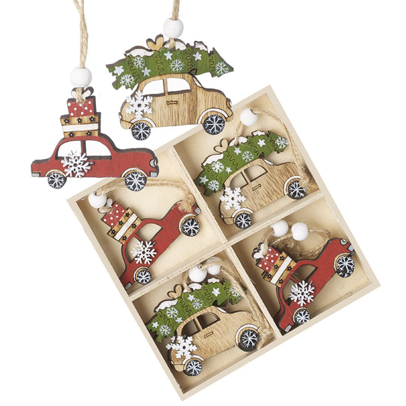 12cm Wood Hanging Figurine Ornament