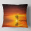 Coussin paysage avec arbres et oiseaux au coucher du soleil-363987015-363987019