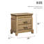 Table de chevet en bois à 2 tiroirs 28 po avec plateau coulissant Caramel Farmhouse-133719931