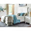 Grand lit style transitionnel - Mobilier de chambre à coucher en bois blanc avec tête de lit à panneau-433128015