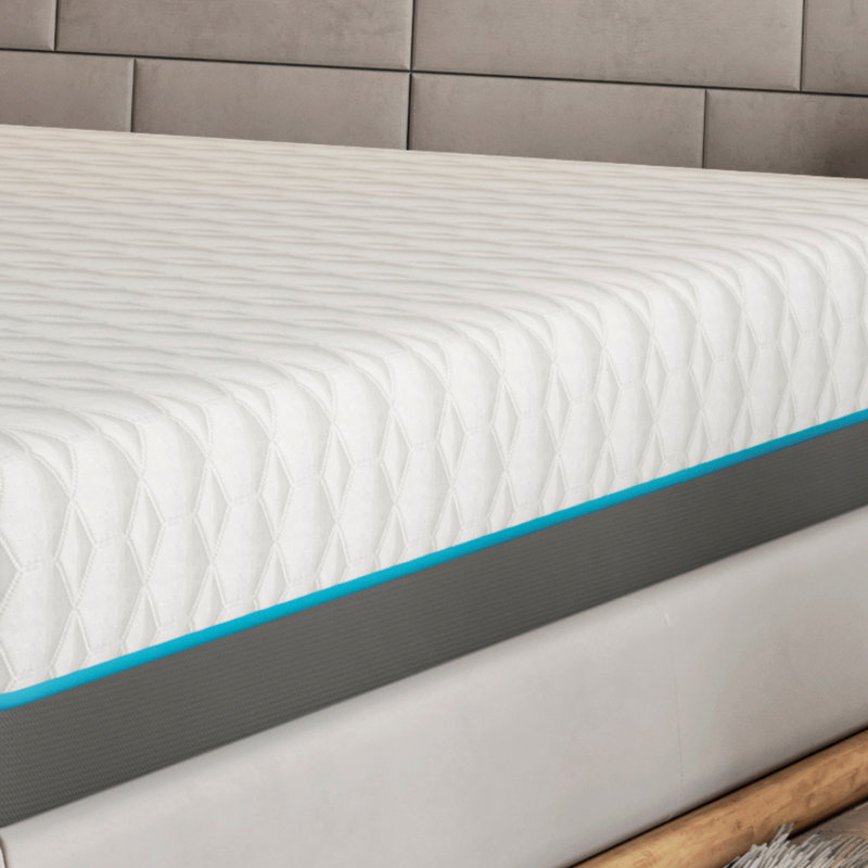 Matelas en mousse viscoélastique 12 "Copper Lux, 12'', Simple très long