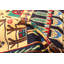 Tapis orange Teimani 2 pi 11 po x 4 pi 7 po