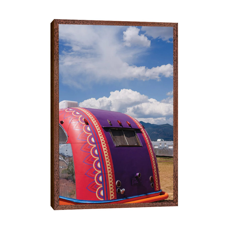 New Mexico Airstream II 1 Piece Wall Art on Canvas, 101.6cm H x 66.04cm W x 3.81cm D, Classic Brown Wood Framed