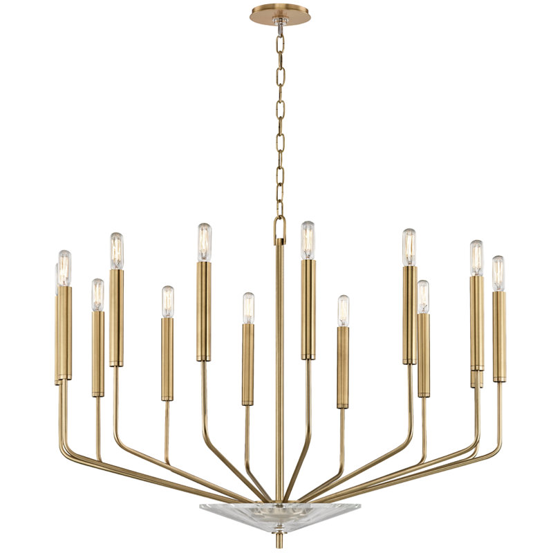 Gideon 14 Light Chandelier, Aged Brass
