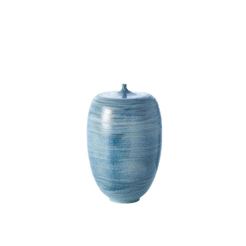 Fat Bottle-Sea Blue, 16" H x 10.25" W x 10.25" D