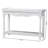 Baxton Studio Rafferty Distressed Console Table - Vintage-Inspired White Accent Table With Ornate Carved Apron And Lower Shelf, Classic Entryway Or Sofa Table