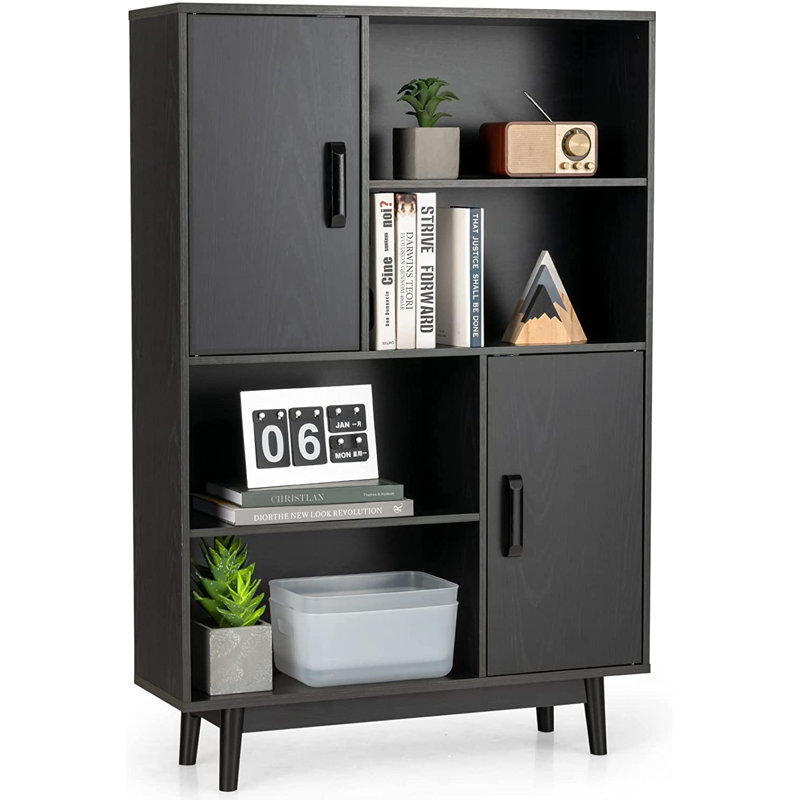 Tiptonville 119.5cm H x 80cm W Standard Bookcase, Black