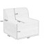 Canapé modulaire en forme de U Boneless, canapé modulaire compressé en velours côtelé de style minimaliste moderne, canapé-lit pour salon, chambre à coucher, canapé confortable