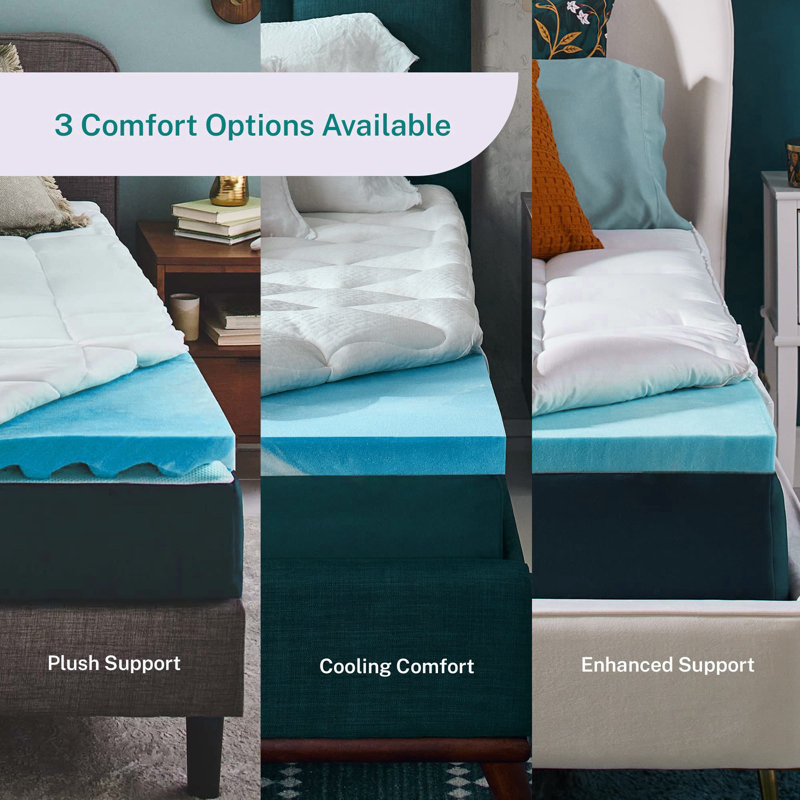 Surmatelas en mousse viscoélastique gélifiée 4 pouces, Très grand californien