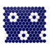 Cobalt Blue/White Flower