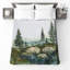 Mountain Forest Landscape Bedding Nature Bedspread Scenic-125233315