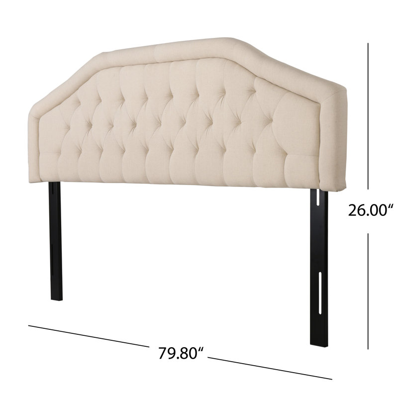 Tête de lit rembourrée Lemaster Panneau, Beige, Très grand