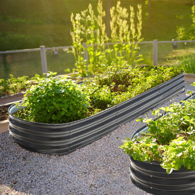 Lit de jardin surélevé modulaire en acier galvanisé 9 en 1 Heise