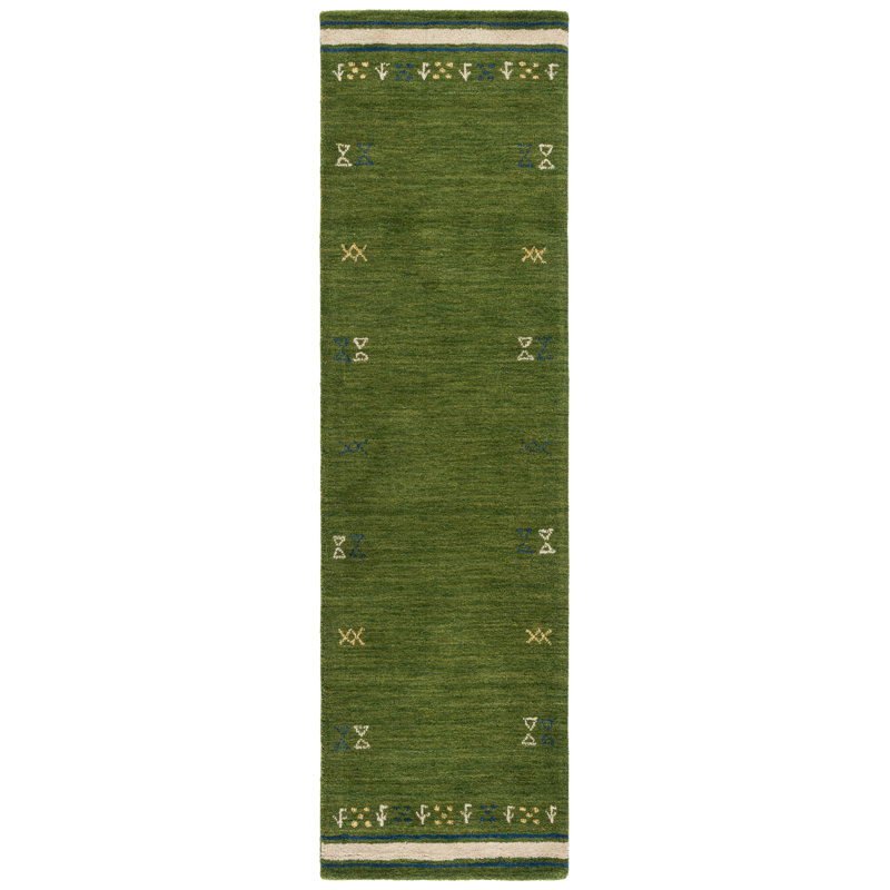 Himalaya Hand Loomed Wool Geometric Indoor Rug, 2'-3" x 8'-0" Runner