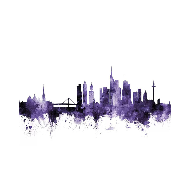 Frankfurt, Germany Skyline by Michael Tompsett - Wrapped Canvas Painting, 45.72cm H x 66.04cm W x 1.91cm D