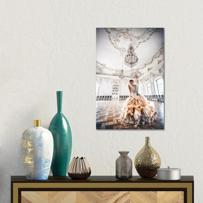 White Waltz 1 Piece Wall Art on Canvas