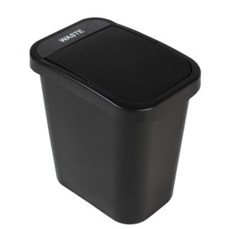 Poubelle 7 gallons avec couvercle Sturdy Essentials City Box pour recyclage résidentiel, de bureau et commercial