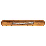 Pacifica Gift Oak Baguette Board with Bread Knife