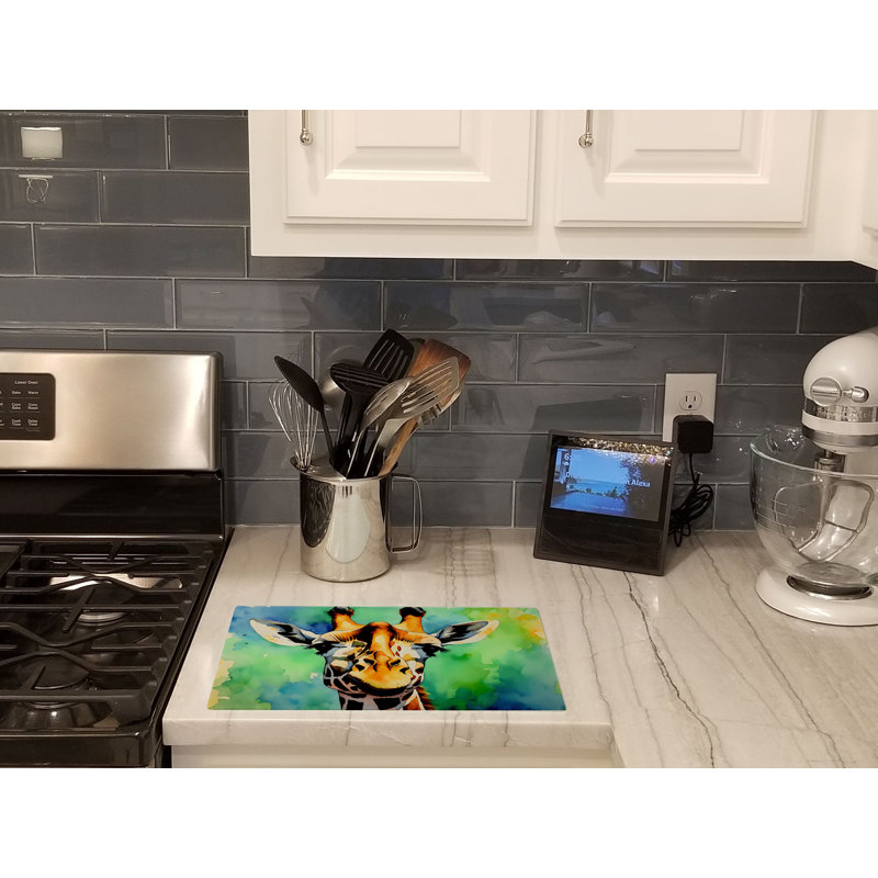 Giraffe Glass Cutting Board Large