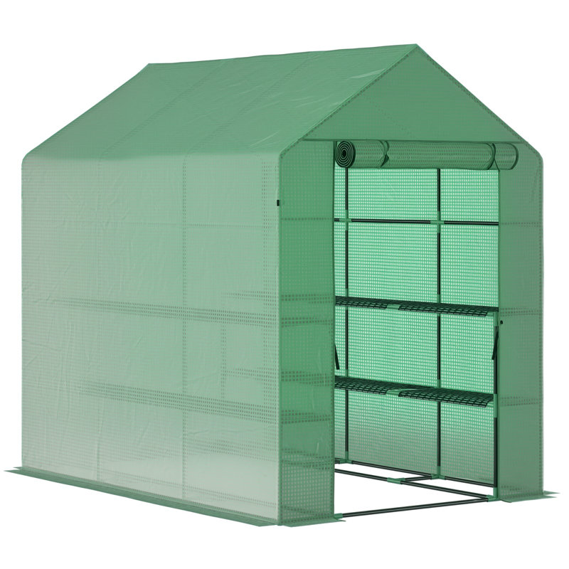 Greenhouse, Green, 7' H x 5' W x 6.5' D