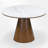 Ignotas Round 46.52'',Dining table,Kitchen table,Pedestal dining table with wood frame-123606241