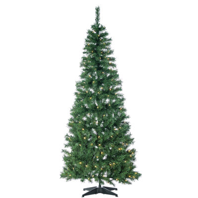 6 ft. Pre Lit Warm White LED Pop Up Fir Tree