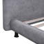 Grand lit plateforme tapissier avec deux grands appuis-tête et tissu épais en polyester-1501378260