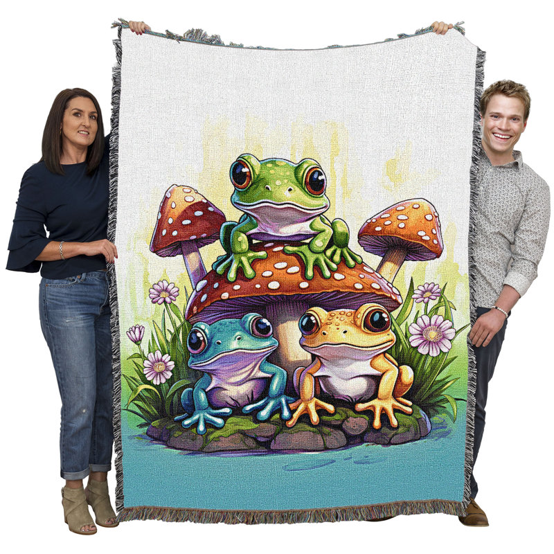 Jeté en coton Pure Country Weavers, Grenouille