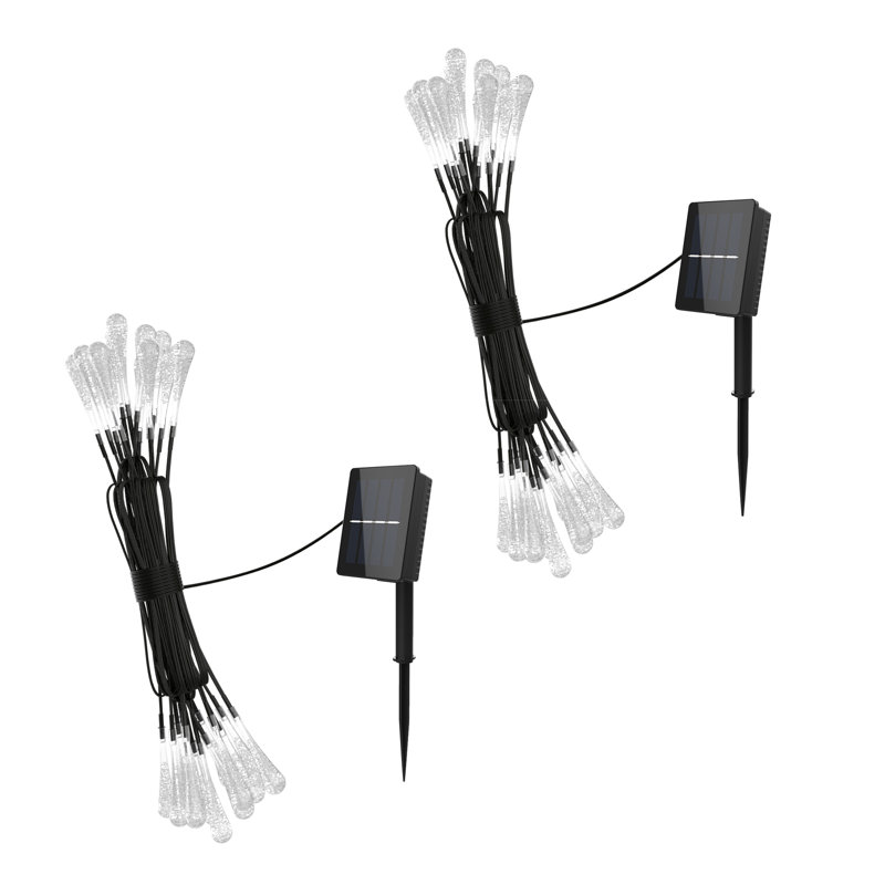 Outdoor 30 - Bulb 246'' Solar Powered LED Novelty String Light, Red/Blue/Green