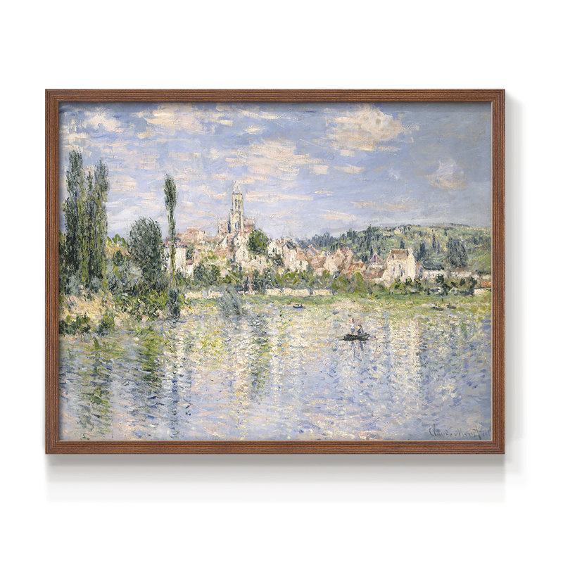 Paysages rétro-XLIX - reproduction encadrée, H 16 po x l 20 po, Noyer