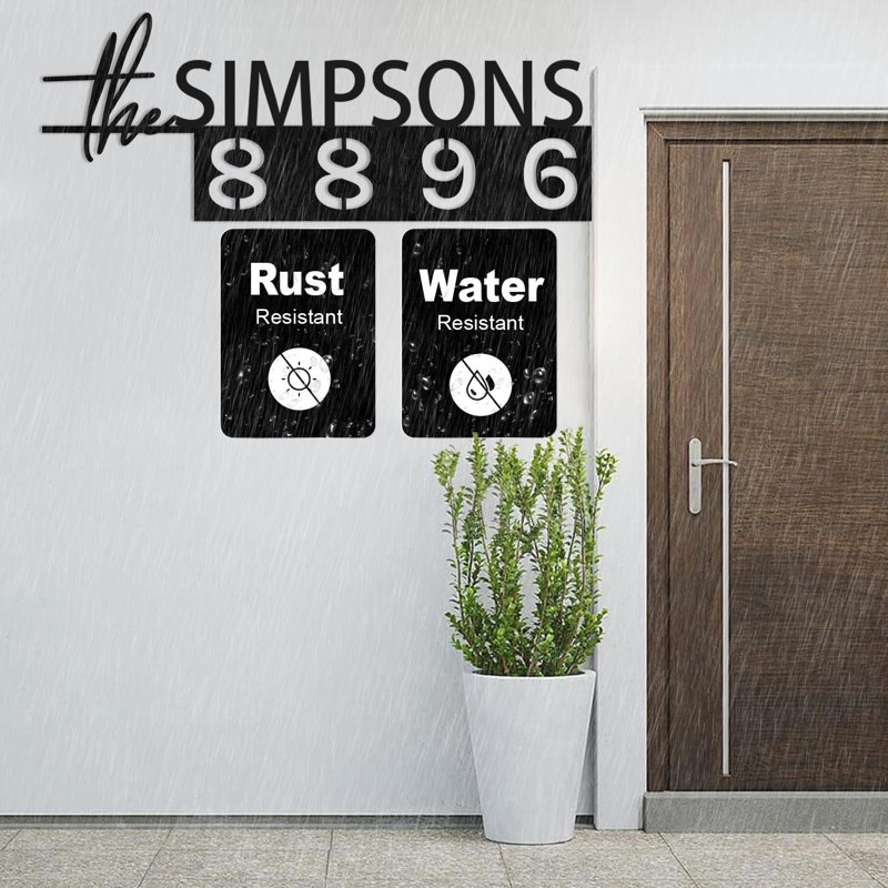 Décoration murale d'extérieur personnalisée, H 4 po x l 12 po x P 0,05 po, Oui