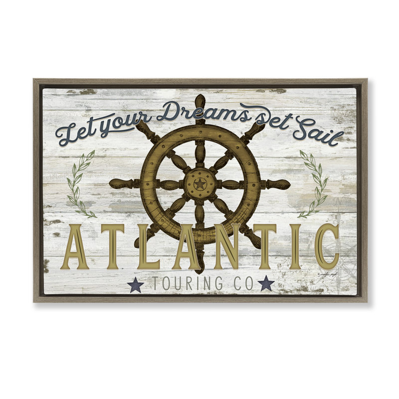 «Let Your Dreams Set Sail Floater», art mural sur toile, design par Jennifer Pugh, H 17 po x l 25 po