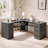 Corsair L-Shaped Executive Desk with 6 Drawers-105791199