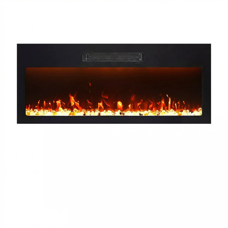 Metro Lane 91cm W Black Electric Fireplace Insert with 4777 BTU