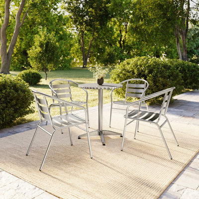 Chaise empilable en aluminium pour restaurant Nannie