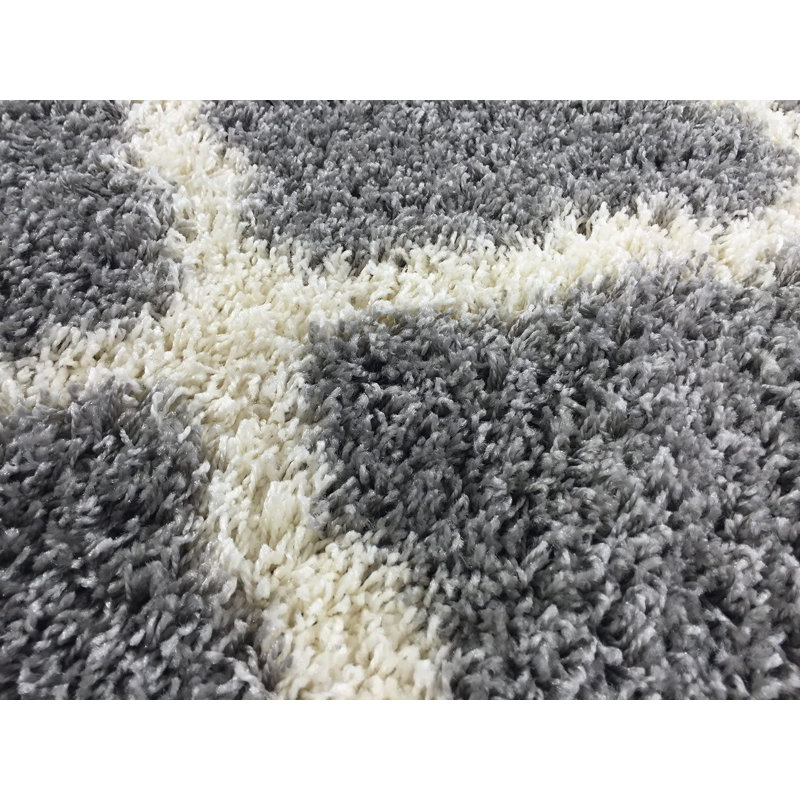 Bomar Geometric Shaggy Style Indoor Rug 5' x 7', Rectangle 5' x 7'