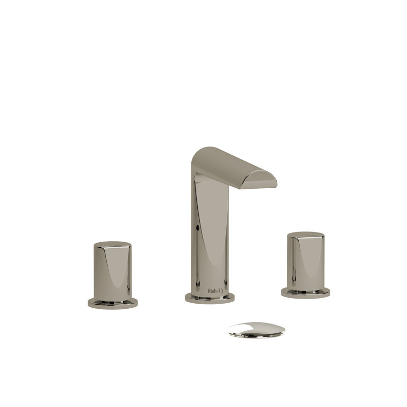 Parabola Widespread Lavatory Faucet, Polished Nickel