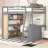 Loft Bed with L-Shaped Desk and Storage Bookcase-152132135-152132129