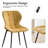 Dining Chairs Set Of 4, Modern Kitchen Chairs With Metal Legs, Upholstered Fabric Side Dinner Chair, Yellow-1215592396