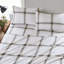 Ensembles de draps et de draps en coton doux, écossais brun clair pour la maison moderne