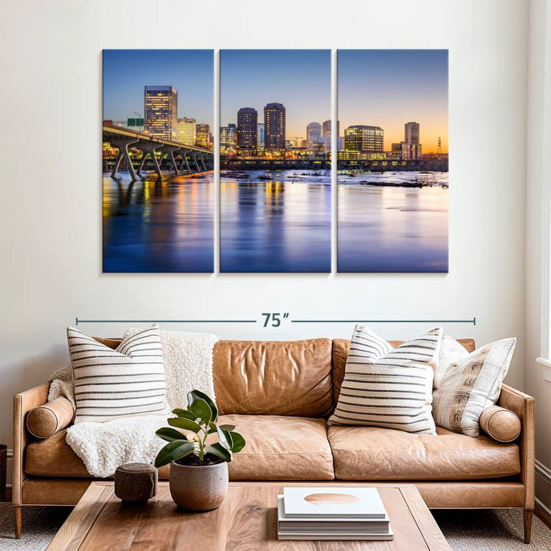 Rorry Richmond Evening Skyline, 42" H x 65" W