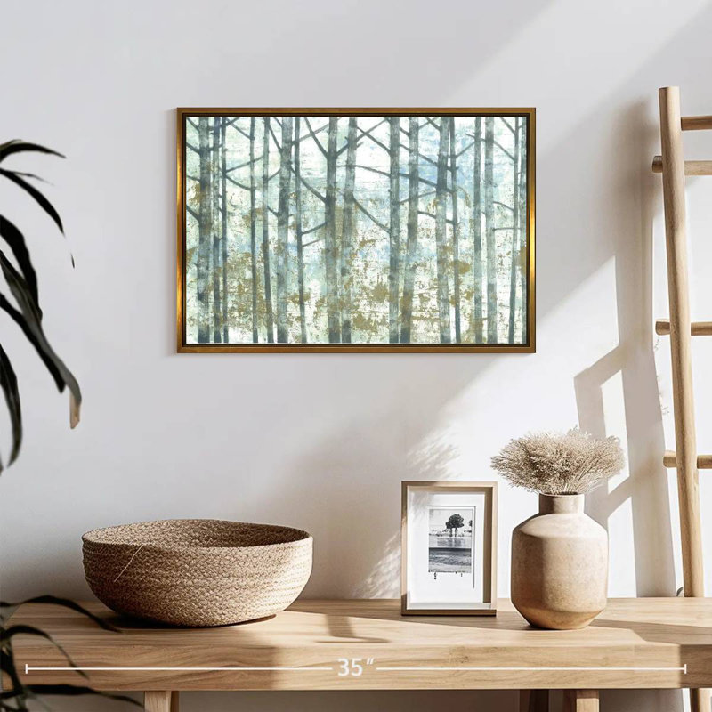 Brise de forêt, Cadre flottant doré, 19 po x 13 po