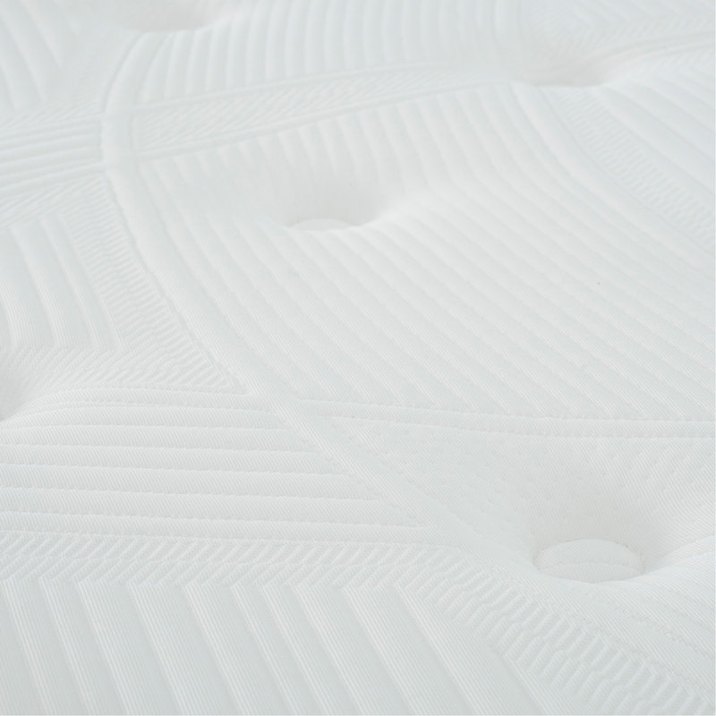 12 po Matelas hybride à ressorts ensachés simple dans une boîte, matelas moelleux en mousse viscoélastique gélifiée, blanc / gris