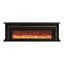 Black Solid Wood Freestanding TV Cabinet Fireplace-1073289577