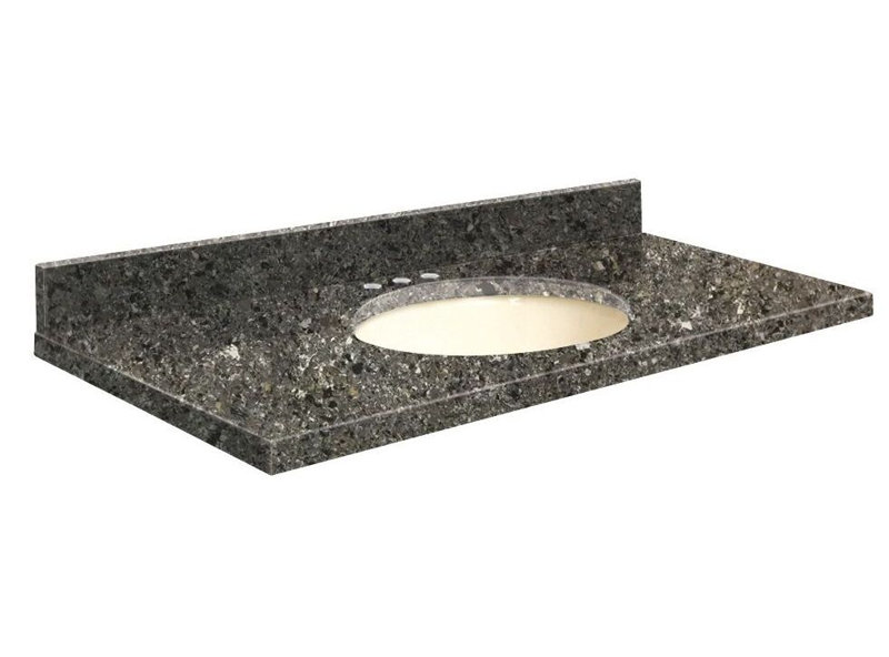 Dessus de salle de bain simple 49 po meuble-lavabo, Biscuit, Merveille d'hiver, Centré de 8 pouces