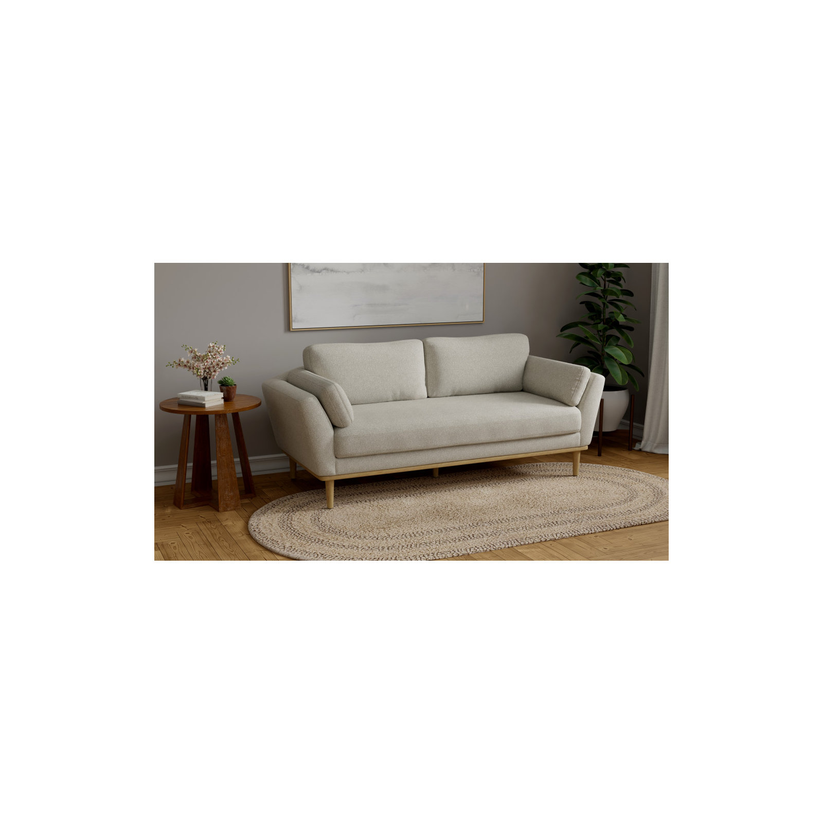 83" Flared Arm Sofa, 35" H x 83" W x 35" D