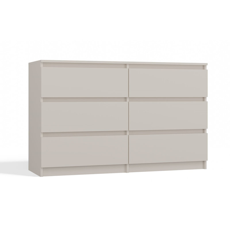 Olhouser 120cm W 6 - Drawer Chest of Drawers, Cashmere