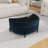 33.9" W Half-moon Storage Ottoman Bench With Metal Legs-119776317